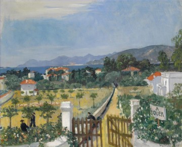 VILLAS ANTIBES Boris Mikhailovich Kustodiev plan scenes landscape Oil Paintings